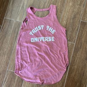 Spiritual Gangster open back tank, sz small, orangie pinky color.